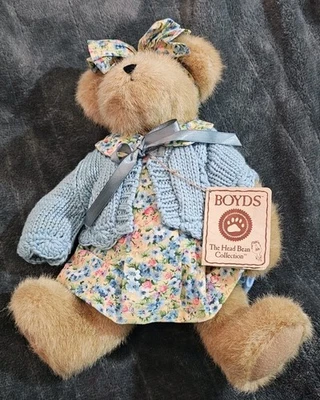 Suéter Azul Vestido Flor Peluche Boyd's Bear Kaylie Marie Bearsdale Foto 1 de 3