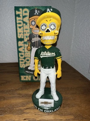 2018 Sugar Skull Bobblehead SGA NEW Oakland A's Dia De Los Muertos Athletics - Image 1 of 2