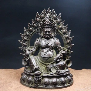 Antique Bronze Buddha Statue Desk Ornament Home Decoration Craft Accessories - Picture 1 of 11