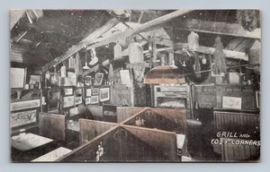Ye Olde Chop House Grill Cozy Corners Interior New York Postcard 1800 - Picture 1 of 2