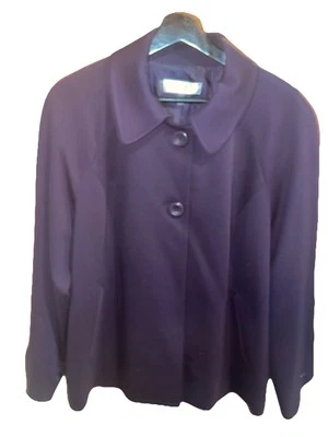 Jasper Wms Jacket Size 18W Two Button Lined Purple Peter Pan Collar Pockets EUC - Image 1 of 4