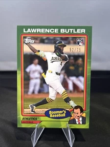 2024 Topps x Chris Berman Boomer's Baseball Green /75 Lawrence Butler Rookie RC - Bild 1 von 2