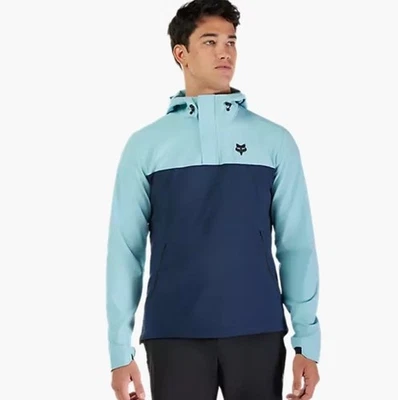 Brand New FOX Racing Mens Ranger Cycling/MTB Wind Pullover Jacket $125 Med Blue - Image 1 of 4