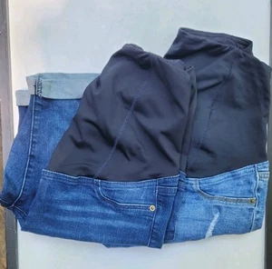 Isabel Umstandsmode Größe 8 Bermuda Jeans Shorts Rollbündchen 2 Paar Konvolut - Bild 1 von 5
