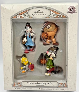 Hallmark Looney Tunes 2007 truco o trato en oz Halloween conjunto de 4 adornos nuevo en caja - Imagen 1 de 4