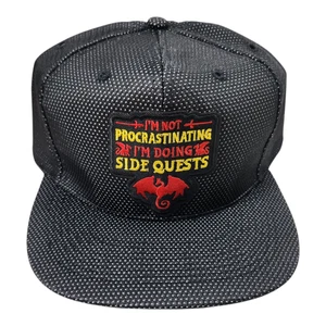baseball cap with attached embroidered patch, Side quest saying, TTRPG - Picture 1 of 3