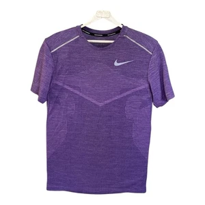 Nike Techknit Ultra T-shirt Men Sz S 95cm Chest Dri-FIT Crew Neck Tee SS Purple - Picture 1 of 12