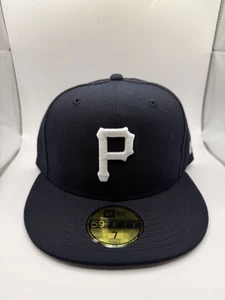 New Era 59Fifty Pittsburgh Pirates MLB Fitted Hat Navy Blue Size 7 - Picture 1 of 5