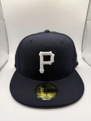 New Era 59Fifty Pittsburgh Pirates MLB Fitted Hat Navy Blue Size 7 - Image 1 of 4