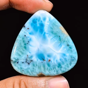 Natürlich Larimar Cabochon Lose Edelstein 79.65 Cts. (37 x 37 X 06 MM) Birne - Picture 1 of 7