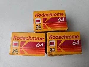 3 Pack Kodachrome 64 Film For Color Slides 24 Exp. KR 135-24 - Expired 10/1992 - Picture 1 of 6