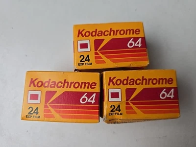 3 Pack Kodachrome 64 Film For Color Slides 24 Exp. KR 135-24 - Expired 10/1992 - Image 1 of 4