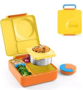 OmieBox Insulated Bento Lunch Box & Leak Proof Vacuum Food Jar Sunshine  - Picture 1 of 6
