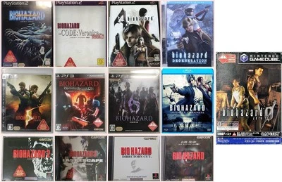 Bio Hazard Resident Evil Set Lot 13 PS1 2 3 PlayStation DVD Complete Capcom JP - Image 1 of 4