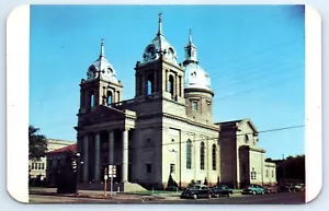 Postcard IN KS Wichita St. Mary's Cathedral 1960s Street View B5 - Picture 1 of 2