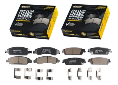 Front Rear Ceramic Brake Pad For 2015 - 2020 Cadillac Escalade ESV 6.2L OE Spec - Image 1 of 4