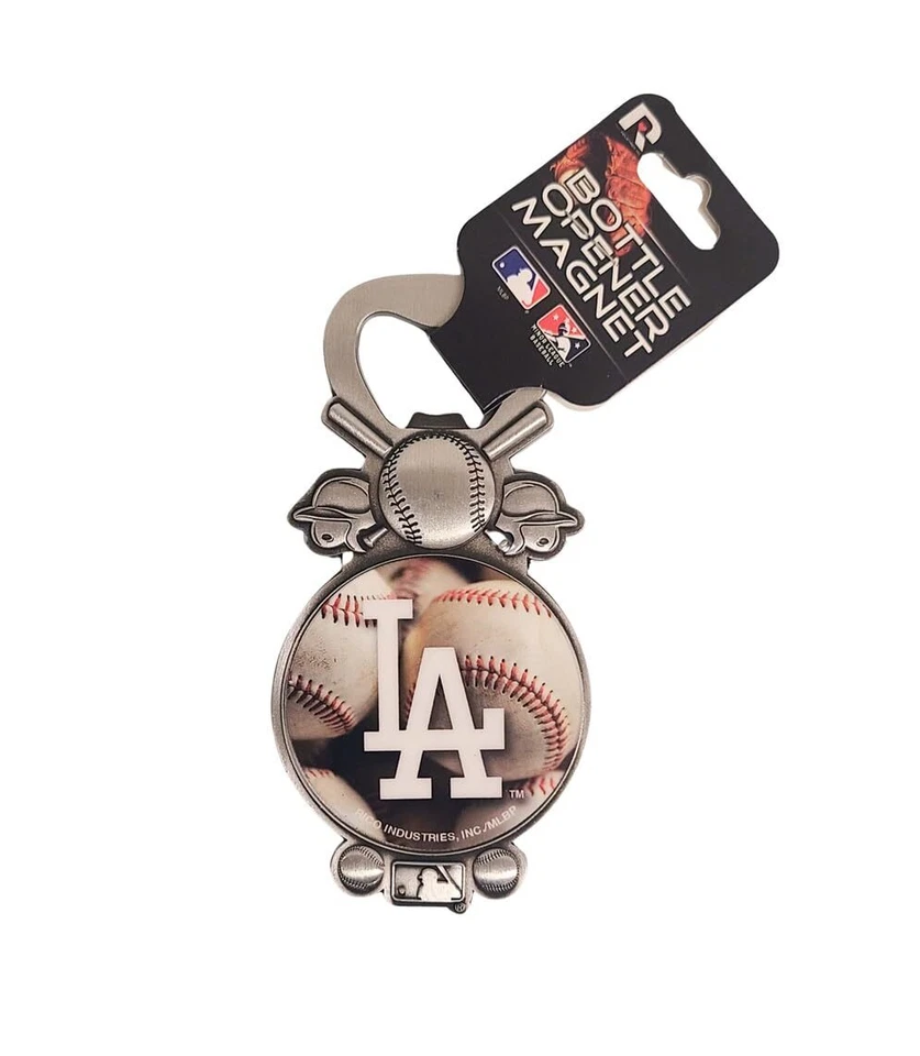 MLB Los Angeles LA Dodgers Baseball Bottle Opener Magnet - Image 1 of 1