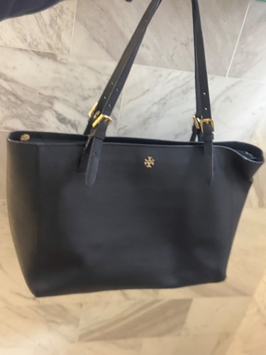 TORY BURCH Borsa grande astrale BLU stampa saffiano borsa da lavoro laptop 15”x11”x6”