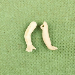 Antique porcelain doll arms for googly dolls, elastic fixing, 1.23" / 31 mm - Picture 1 of 8
