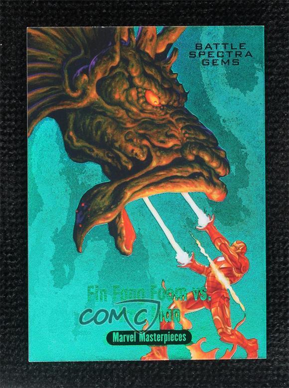 2016 Marvel Masterpieces Battle Spectra Gems 43/99 Iron Man Vs Fin Fang Foom