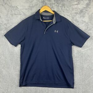 Under Armour Polo T-Shirt Mens Large Loose Athletic UA Tech Golf Short Sleeve