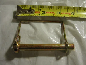 .368 3/8" Hitch pin 2 1/2 grip length with rectangle spring keeper trailer - Picture 1 of 3