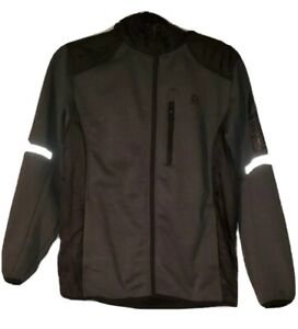 NWT Reebok Kids Youth Hooded Black lightweight fleece lined jacket Size 14/16