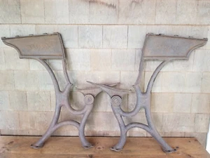 Gartenbank Pflanzenständer Schulhaus Schreibtisch Kombi Sitzgestell Eclipse Vintage - Bild 1 von 12