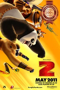 KUNG FU PANDA 2 TWO PUNCHING MOVIE FILM ORIGINAL CINEMA PRINT PREMIUM POSTER - Picture 1 of 4