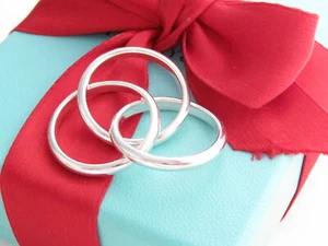 Anello a triplo incastro in argento Tiffany & Co misura 5 - Foto 1 di 4