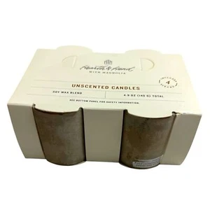 Hearth & Hand by Magnolia Betonoptik 4er Set Votivkerzen Duftkerzen Neu mit Etikett - Bild 1 von 7