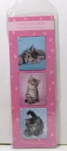 Precious Pets Set of 3 Kitten Magnetic Bookmarks - New in Package - Picture 1 of 5