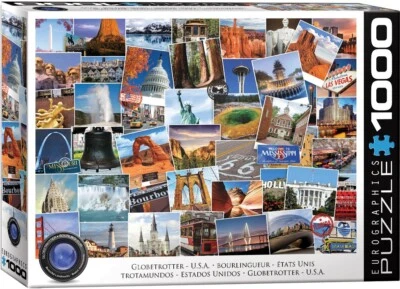 USA Globetrotter 1000 Piece Jigsaw Puzzle Eurographics New - Image 1 of 3