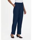 Blair Gabardine Hose Damen Größe 18 blau elastische Taille zum Anziehen schlankere Taschen