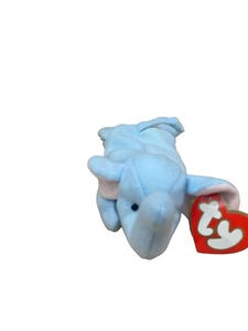 1993 Ty Teenie Beanie Babies PEANUT Blue Elephant (6.5 inches) w/Tags NWMT - Picture 1 of 3