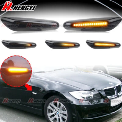 Sequential LED Side Marker Turn Signal Lights For BMW E90 E91 E92 E93 E46 E60 - Image 1 of 4