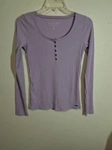 Camiseta Hollister Manga Larga Informal Y2K Retro Años 90 Púrpura Para Mujer Talla Pequeña - Imagen 1 de 5