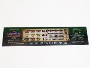 Slot Machine Glass Panel SHAMROCK Replacement Part or Display Piece 18" x 4" - Picture 1 of 3