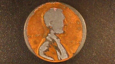 Centavo Lincoln 1986 ancho AM sin marca de ceca/penique acuñado en un planche de diez centavos de 2,0 G Foto 1 de 4