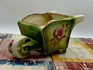 Vintage Staffordshire Ceramic/Pottery Porcelain Made in Britain Green Planter - Picture 1 of 12