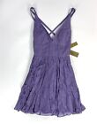 NWT Nicole Miller Women's Sleeveless Lilac Spaghetti Strap Puffy Flared Dress 4