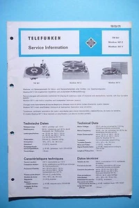 Service Manual for Telefunken Musikus 507, Tw 507, Original - Bild 1 von 1