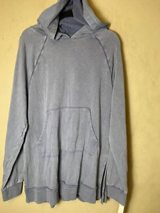 Colsie Women's Lounge Tunic Distressed Hooded Sweatshirt Hoodie SZ M - Picture 1 of 11