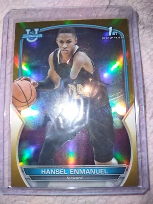 Hansel Enmanuel Bowman U  Gold Refractor 38/50 - Image 1 of 2