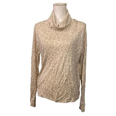 Espléndido Rollo Estampado Leopardo Cuello Tortuga Talla Extra Pequeño ELASTIZADO Asimétrico Foto 1 de 4