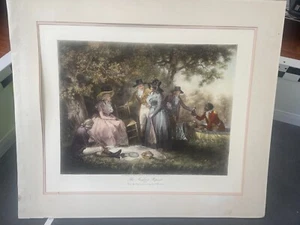 Impresión artística vintage de George Morland The Angler's Repast 25" x 20" - Imagen 1 de 17