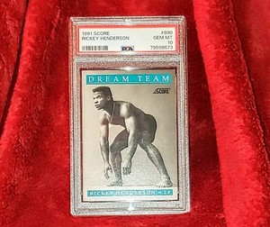 RICKEY HENDERSON 1991 SCORE #890 ATHLETICS DREAM TEAM HOF PSA 10 🔥GEM MINT