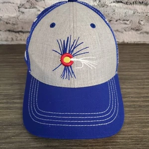 Colorado Askels Fly Fishing Gray Blue Mesh Trucker Snapback New W/Flaw - Picture 1 of 9