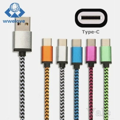 SUPER Strong Braided Nylon FAST USB C 3.0 Type C Data Sync CHARGING Cable METER  - Image 1 of 4