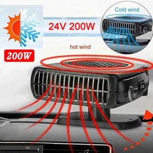 200W Portable Electric Car Heater 24VDC Heating Fan Defogger Defroster Demister - Picture 1 of 14